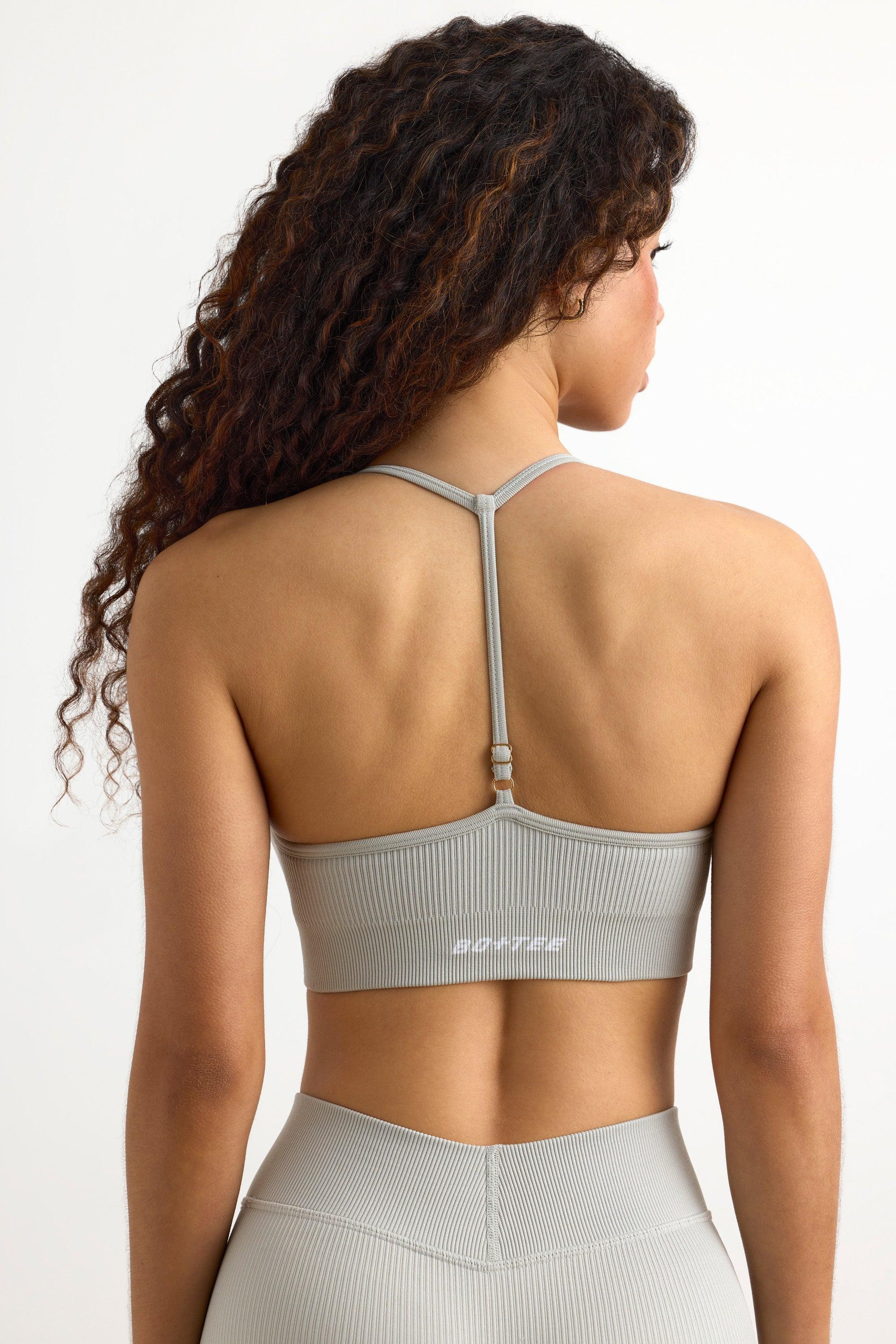 FlexiRib Y-Back Sports Bra in Grey Product Image