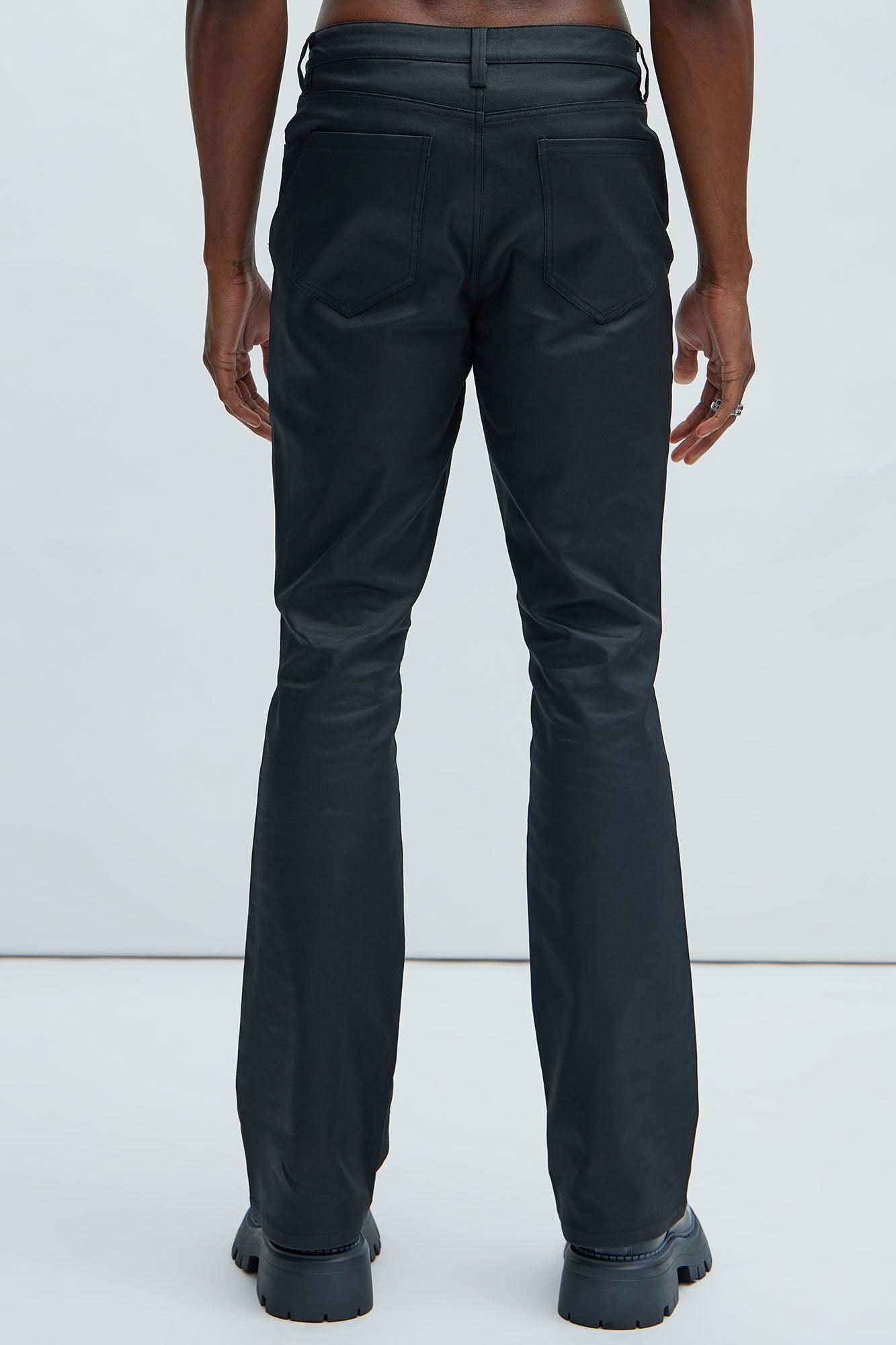 LLoyd Waxed Stacked Slim Flare Jeans - Black Product Image