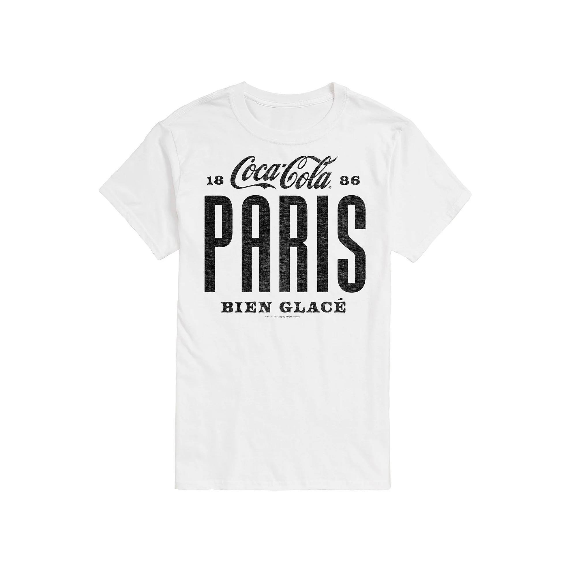 Mens Coca-Cola Paris Graphic Tee Grey Red Product Image