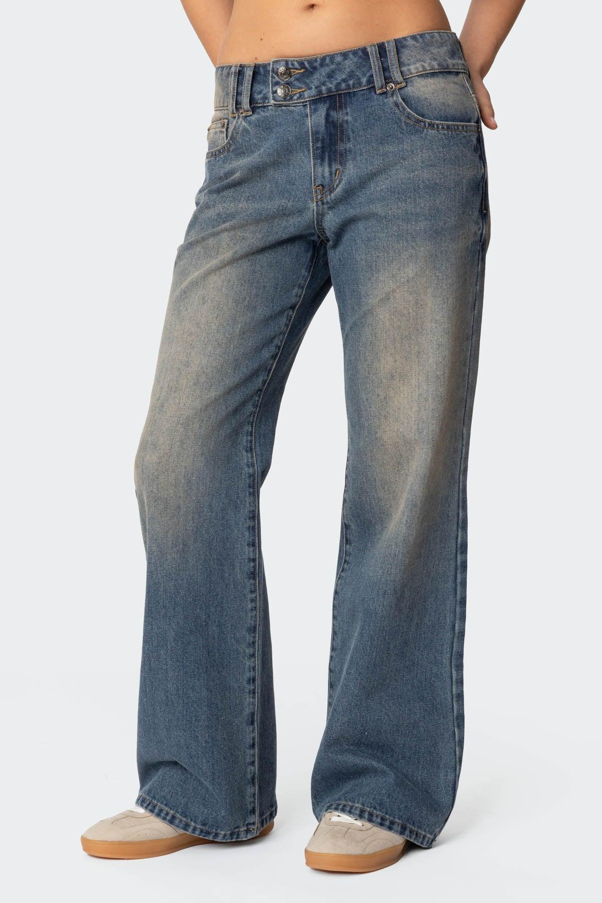 Jesi Low Rise Washed Jeans Product Image
