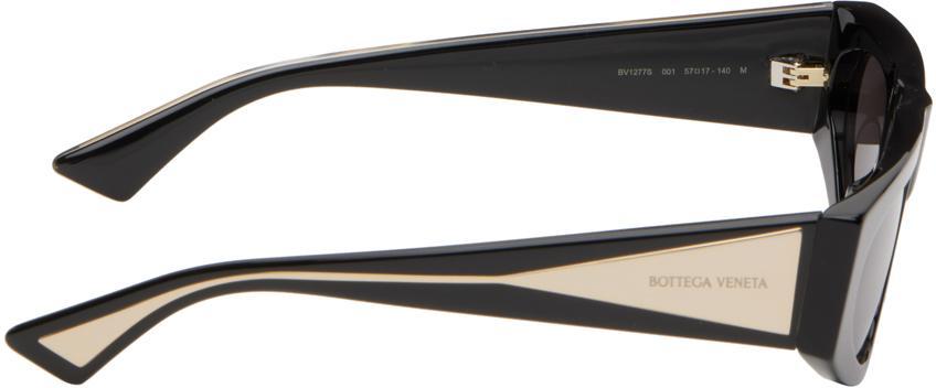 BOTTEGA VENETA Black Rectangular Sunglasses Product Image
