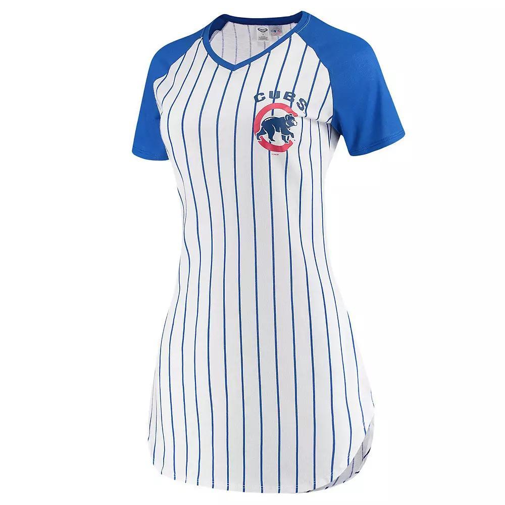 Womens Concepts Sport Chicago Cubs Vigor Pinstripe Nightshirt Product Image