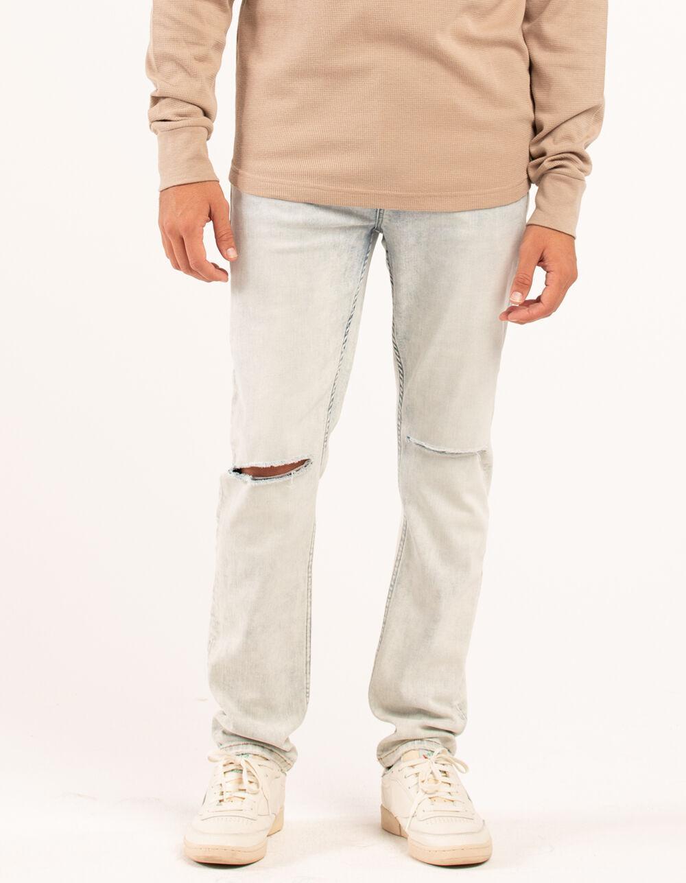 RSQ Mens Skinny Vintage Flex Jeans - LIGHT DESTRUCT Product Image