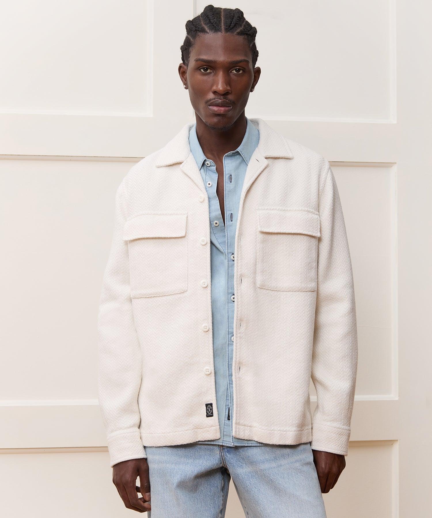 Linen-Cotton Textured Shirt Jacket Product Image