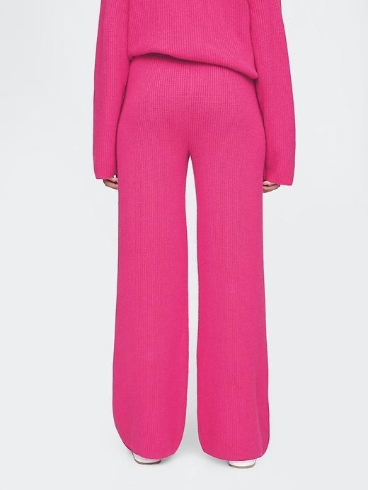 CashSoft Shaker-Stitch Sweater Pants Product Image