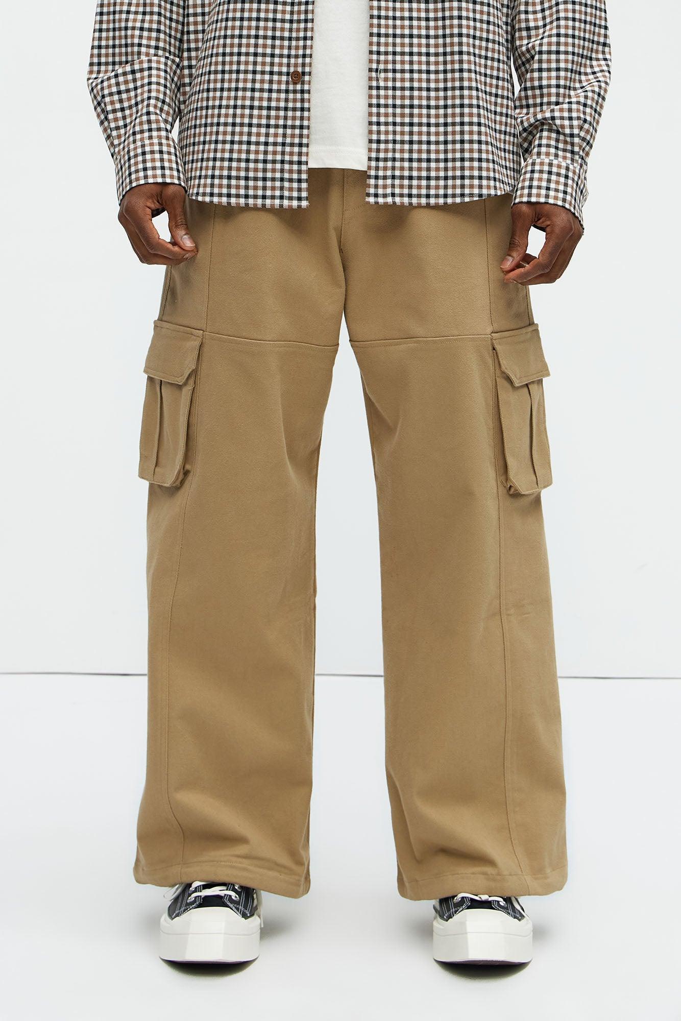 See You Now Baggy Cargo Pants - Taupe Product Image