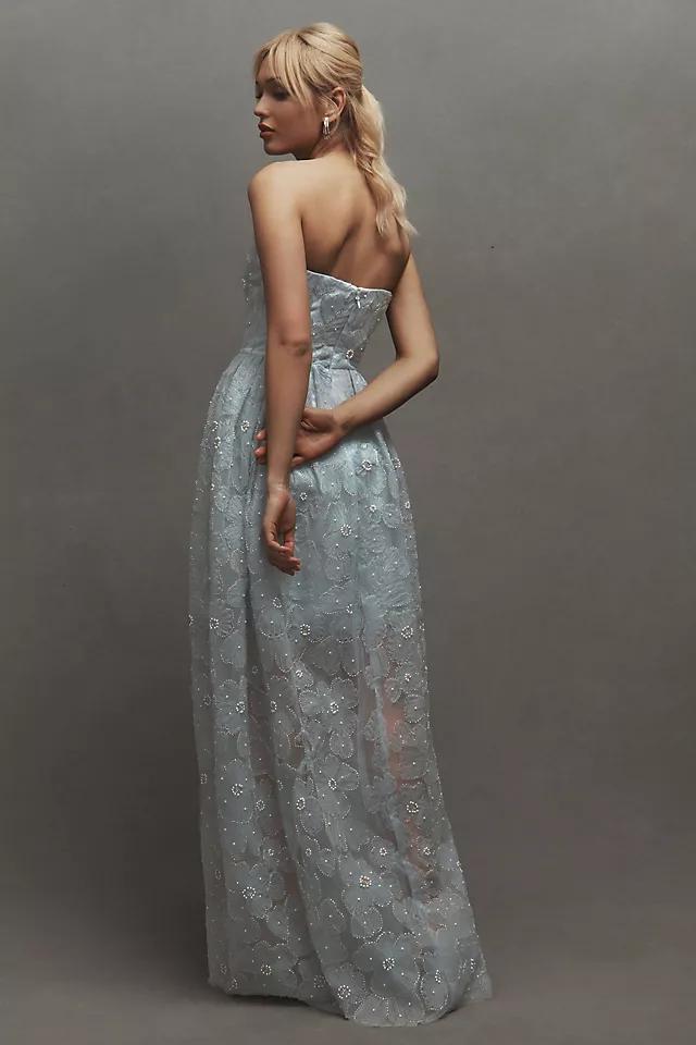 Dress The Population Audrina Strapless Bustier Floral Maxi Dress Product Image