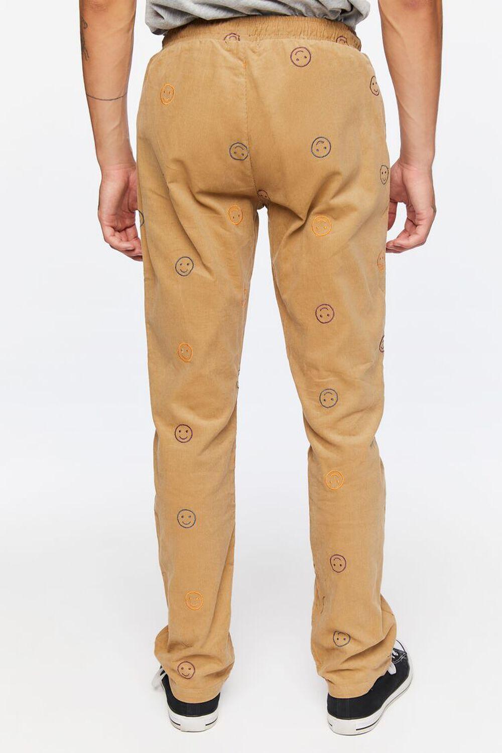 Happy Face Corduroy Drawstring Pants | Forever 21 Product Image