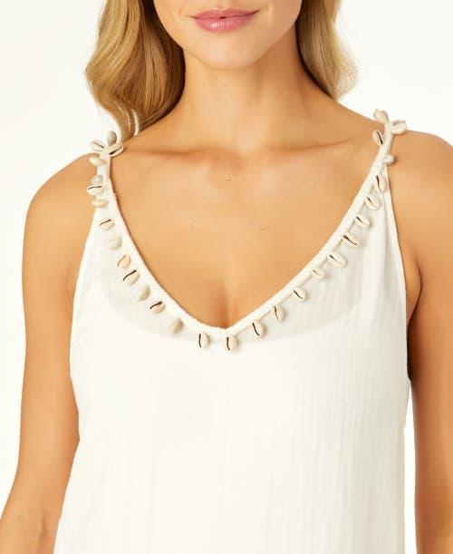 Anne Cole Women's V Neck Braided Shell Strap Cover Up in Gardenia at Nordstrom, Size Small Product Image