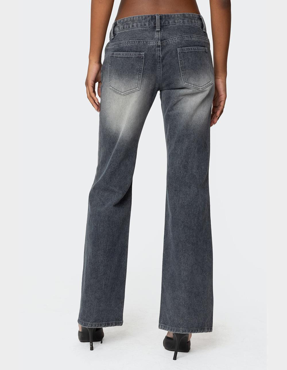 EDIKTED Alysse Low Rise Washed Jeans Product Image