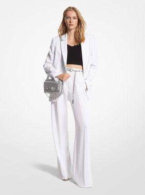 Womens Pleated Wide-Leg Pants Product Image