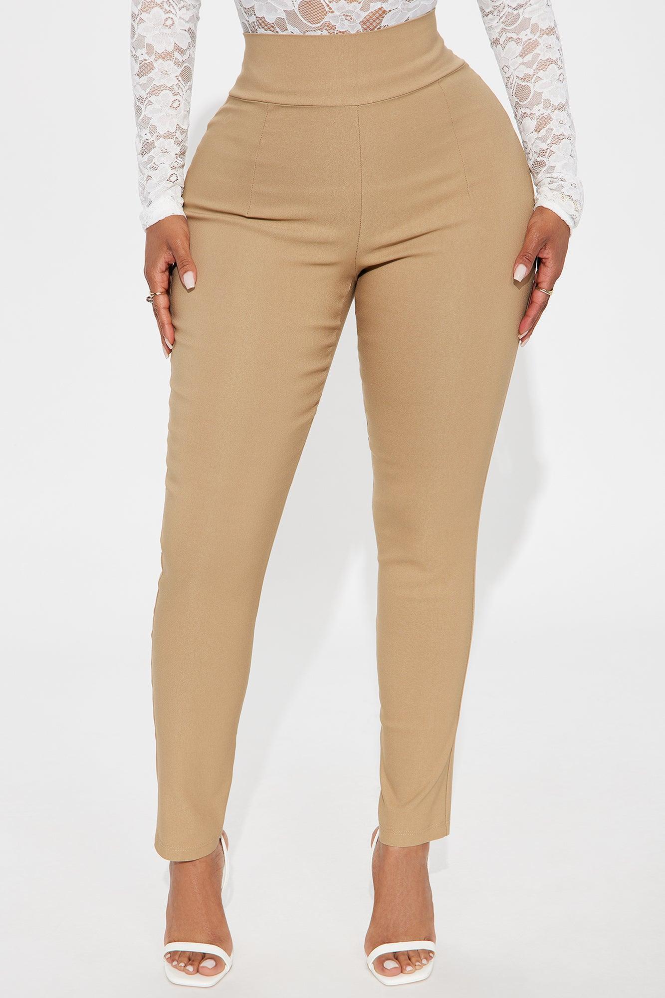 Venetian High Rise Pants - Taupe Product Image