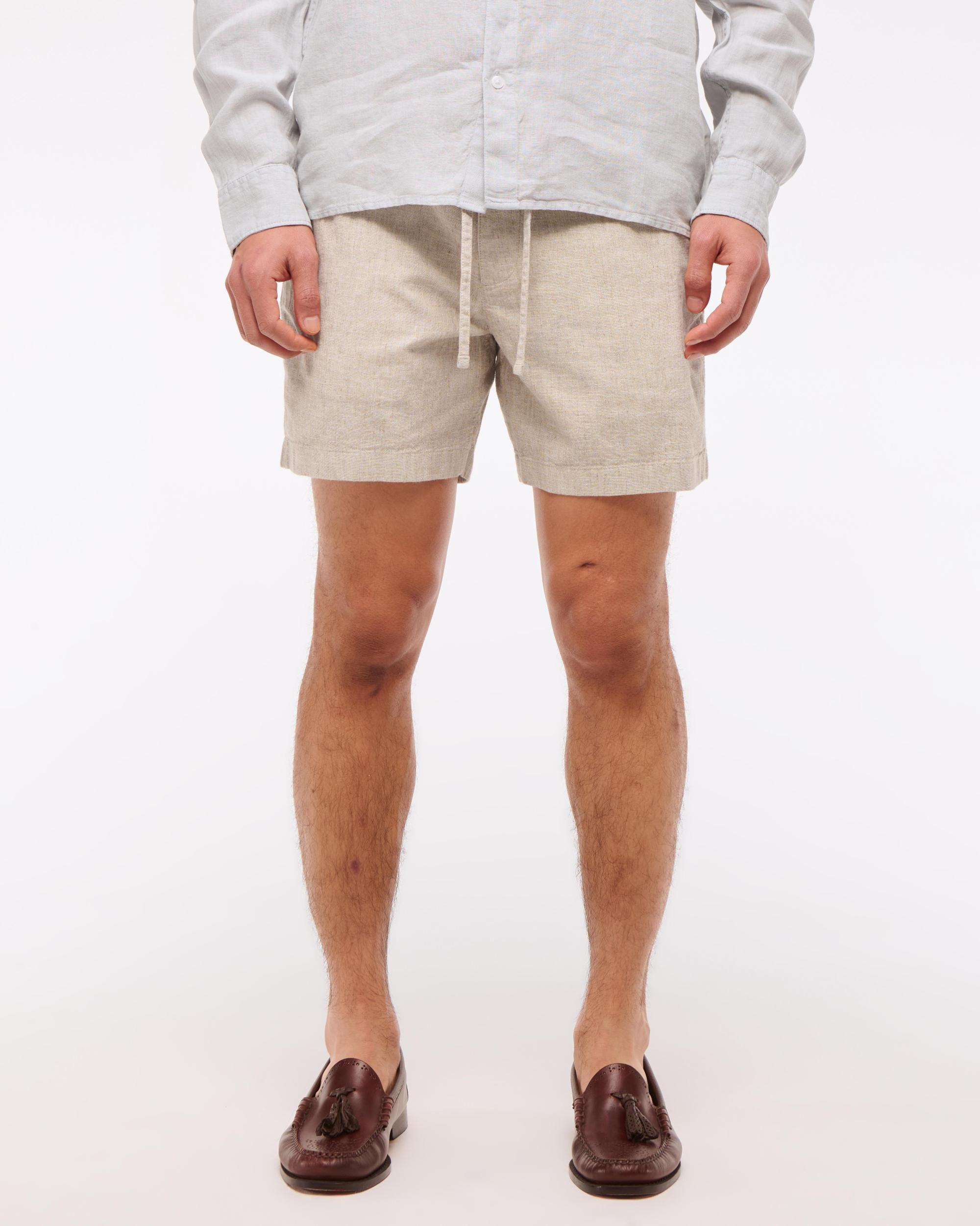 Linen-Blend Pull-On Short Product Image