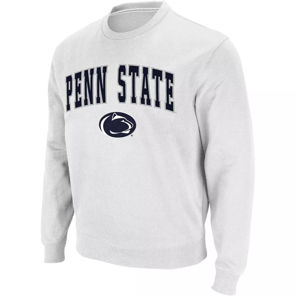 Men's Colosseum White Penn State Nittany Lions Arch & Logo Crew Neck Sweatshirt, Size: XL Product Image