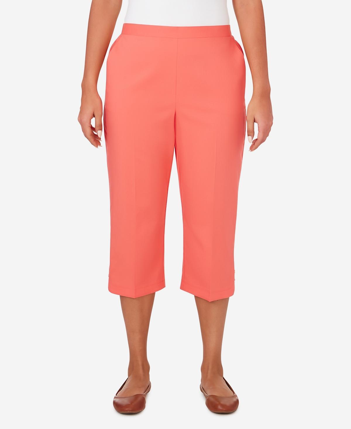Alfred Dunner Womens Neptune Beach Pull-On Beach Capri Pants Product Image