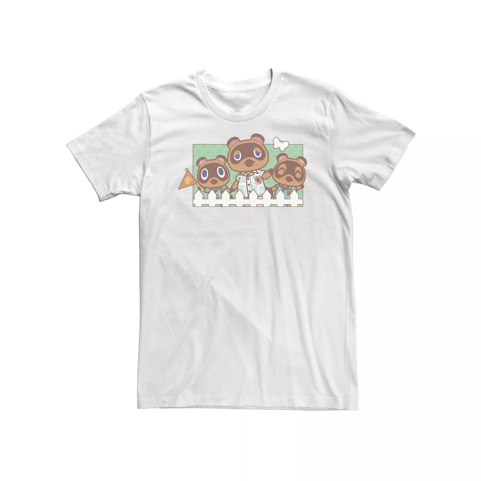 Big & Tall Animal Crossing New Horizons Nook Family Portrait Tee, Men's, Size: 4XLT, White Product Image