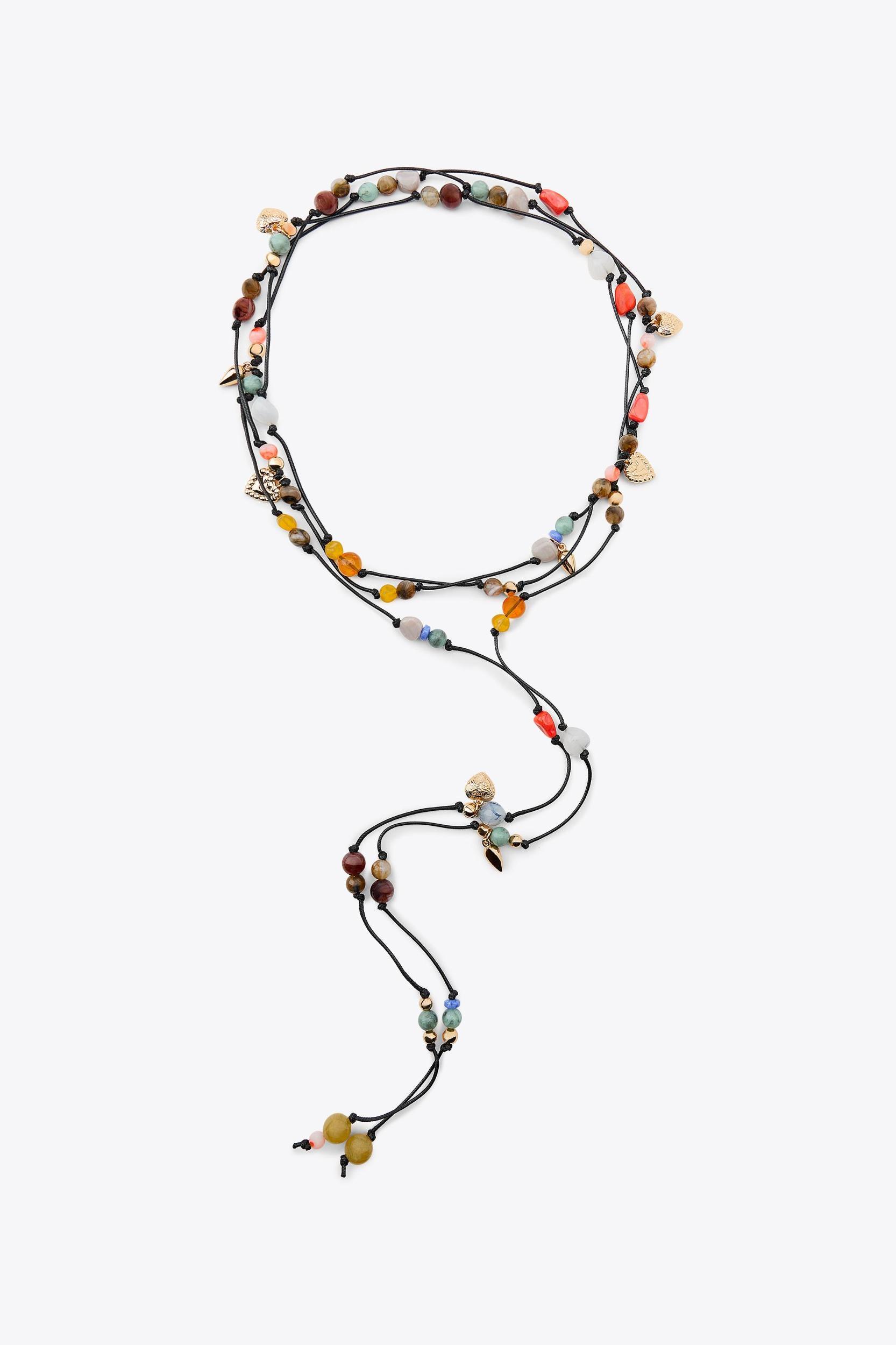 MULTI-POSITION BEADED CORD NECKLACE Product Image