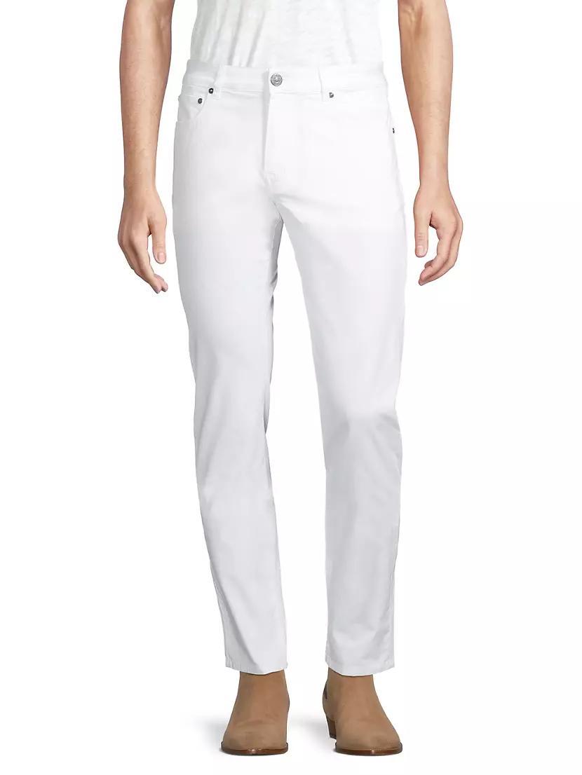 Stretch Cotton Straight-Leg Jeans Product Image