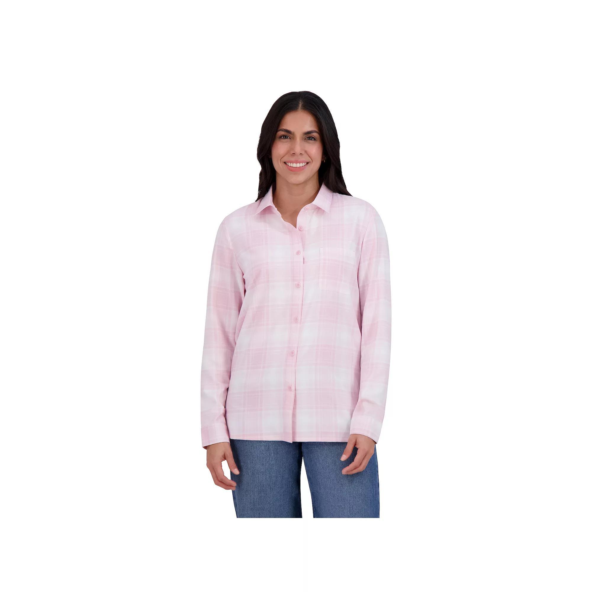 Women's ZeroXposur Long Sleeve Camp Shirt, Size: XXL, Pink Glen Product Image
