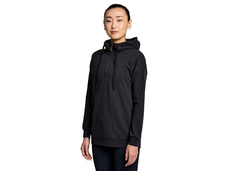 Saucony Recovery Zip Tunic (Black Graphic) Women's Clothing Product Image