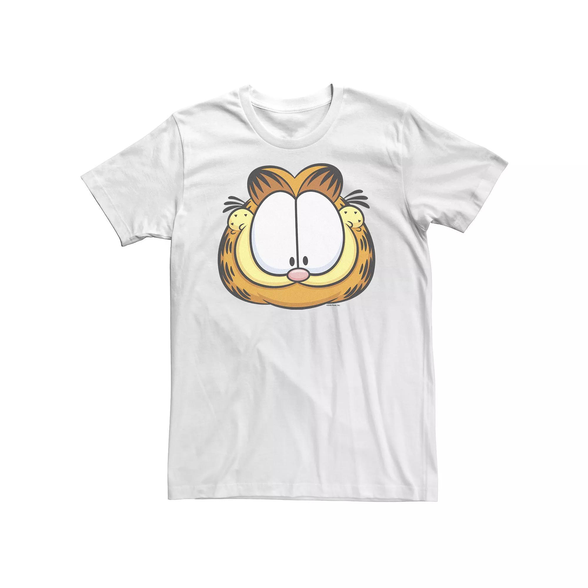 Big & Tall Garfield Big Head Portrait Tee, Men's, Size: 5XL, White Product Image