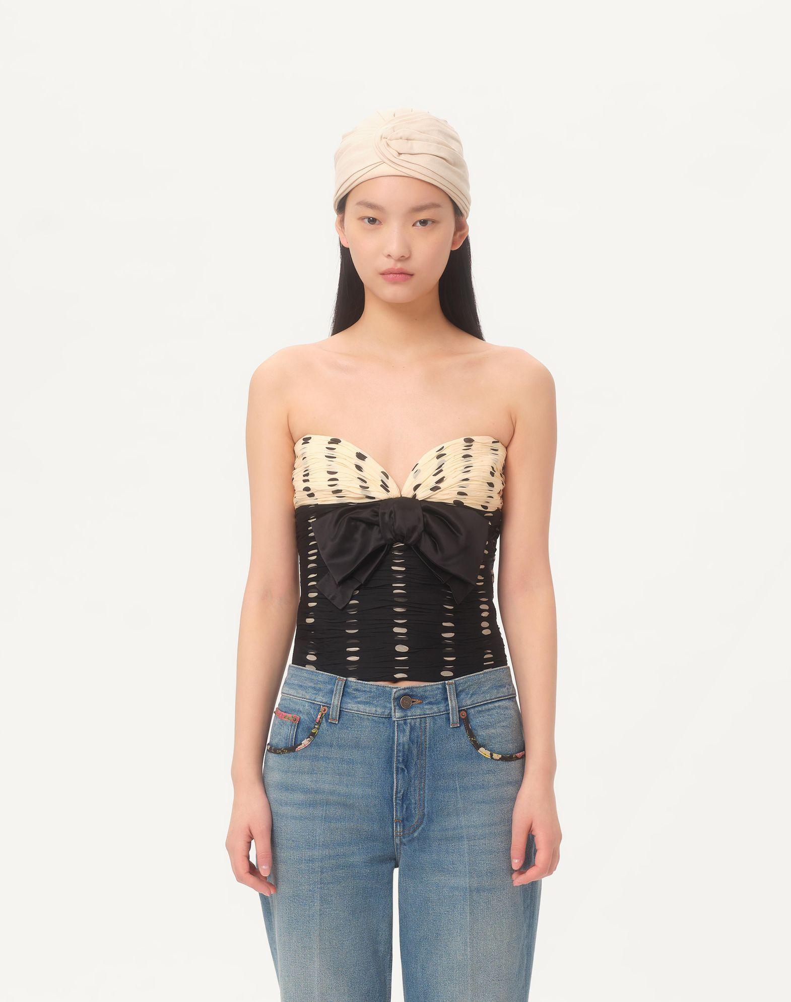 Chiffon Top With Plusdepois Print Product Image