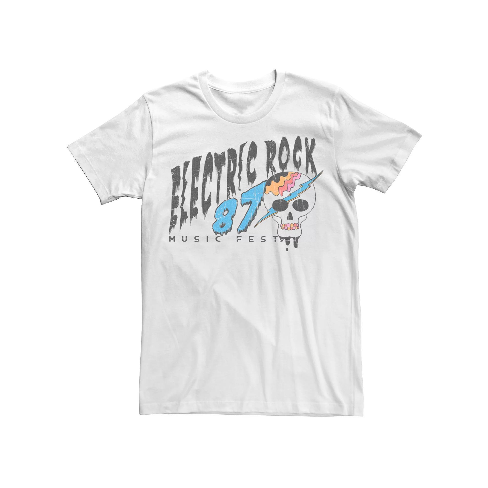Men's Electric Rock 87 Music Fest Tee, Size: XL, White Product Image