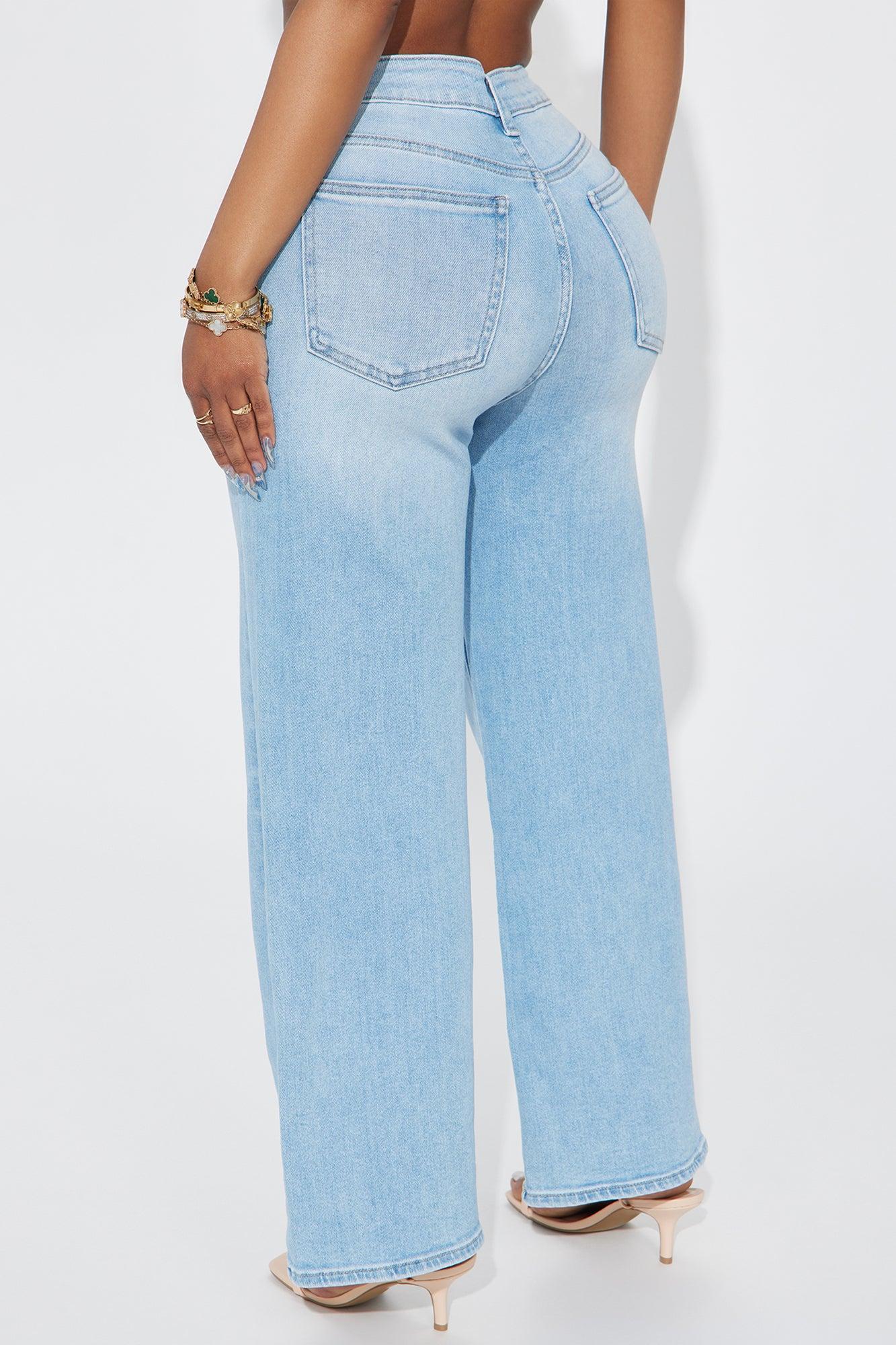 Made For This Cropped Stretch Straight Leg Jeans - Light Wash Product Image