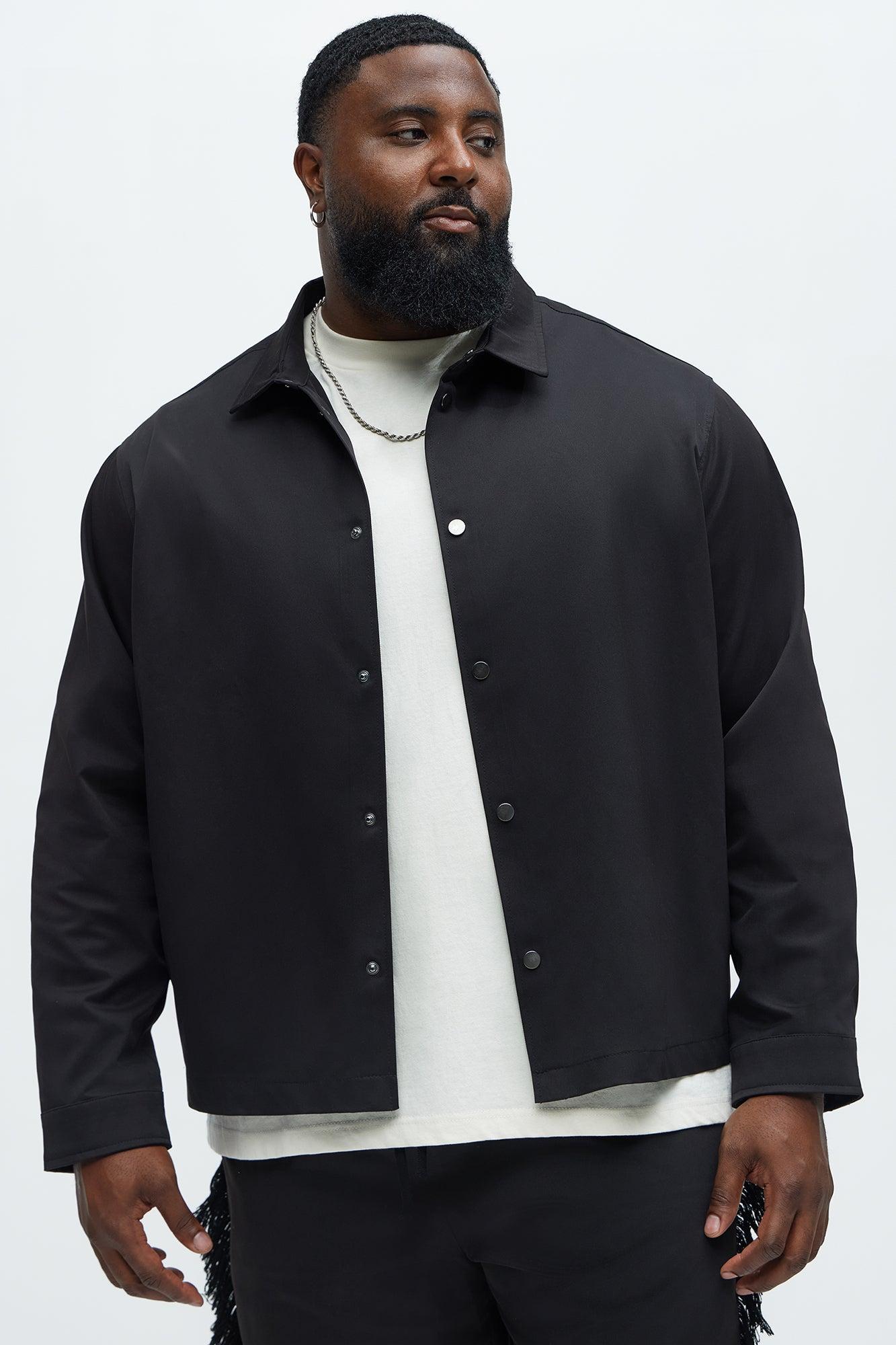 Nowhere Frayed Button Up Shirt - Black Product Image