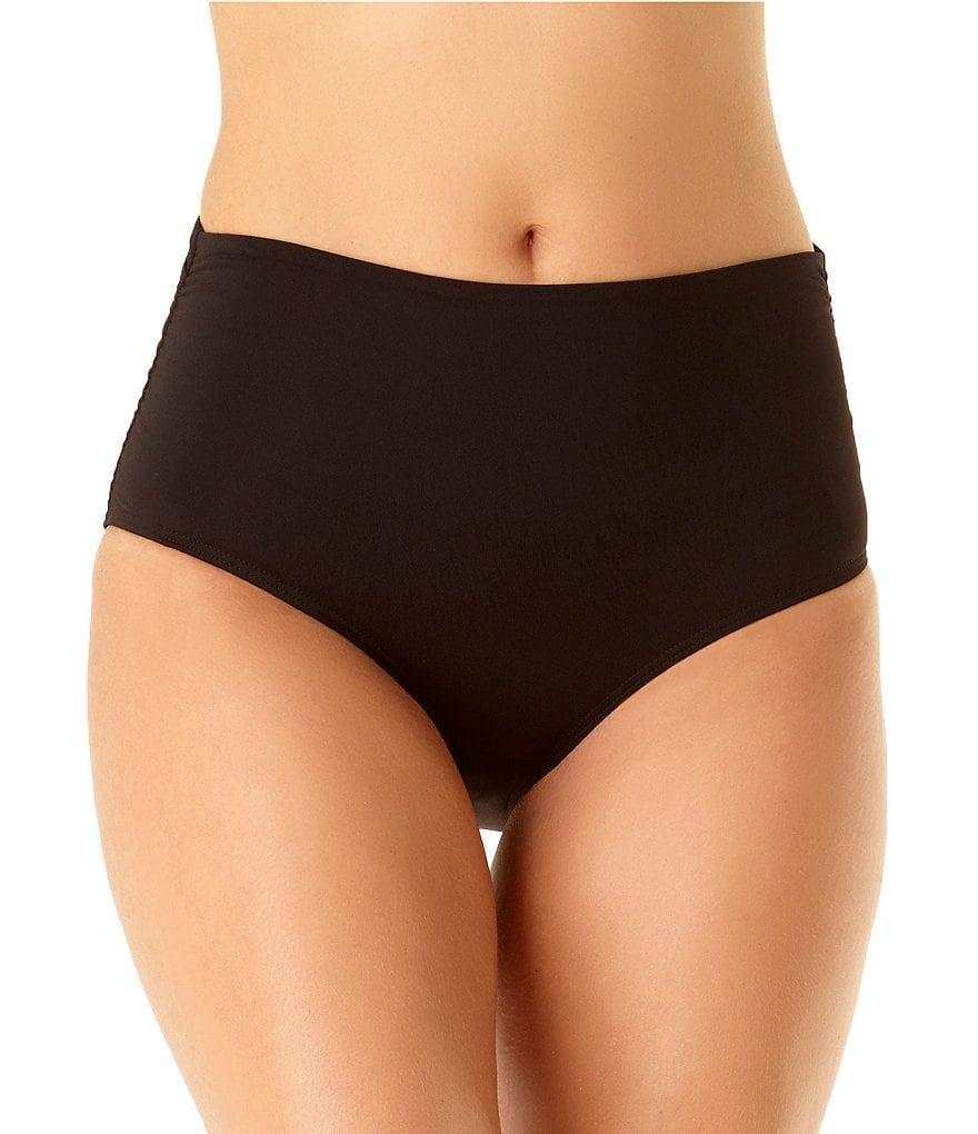 Anne Cole Live In Color Convertible High Waisted Shirred Swim Bottom Product Image