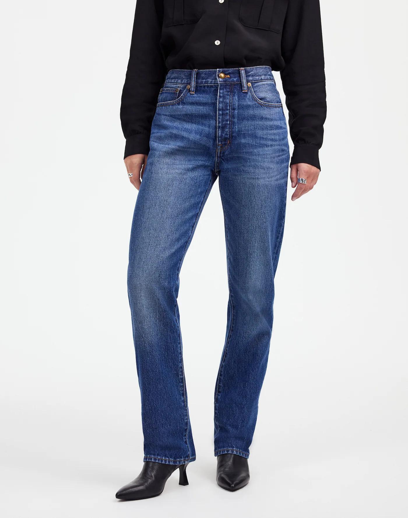 Alexa Chung for Madewell High-Rise Straight Jean in Allendale Wash Product Image