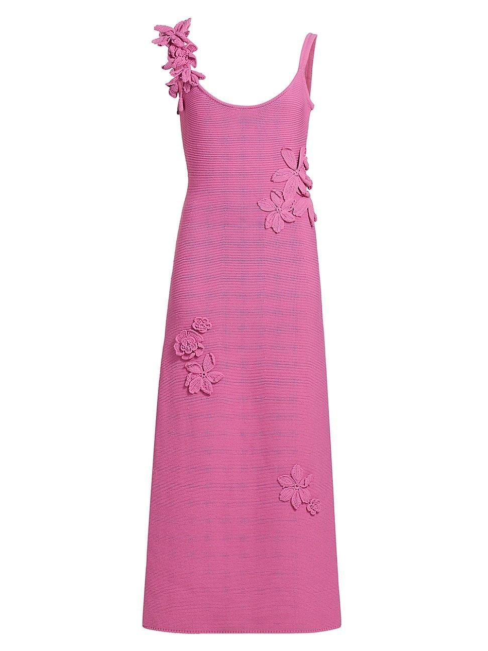 Womens Allegra Floral Appliqu Knit Maxi Dress Product Image