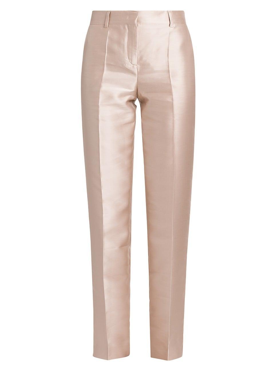 Womens Mikado High-Rise Straight-Leg Pants Product Image