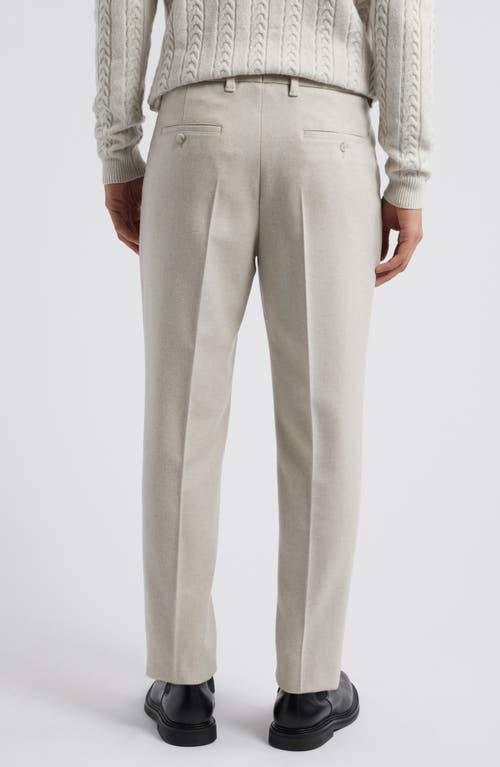 HUGO BOSS Relaxed-fit Trousers In Cotton-cashmere Corduroy In White Product Image
