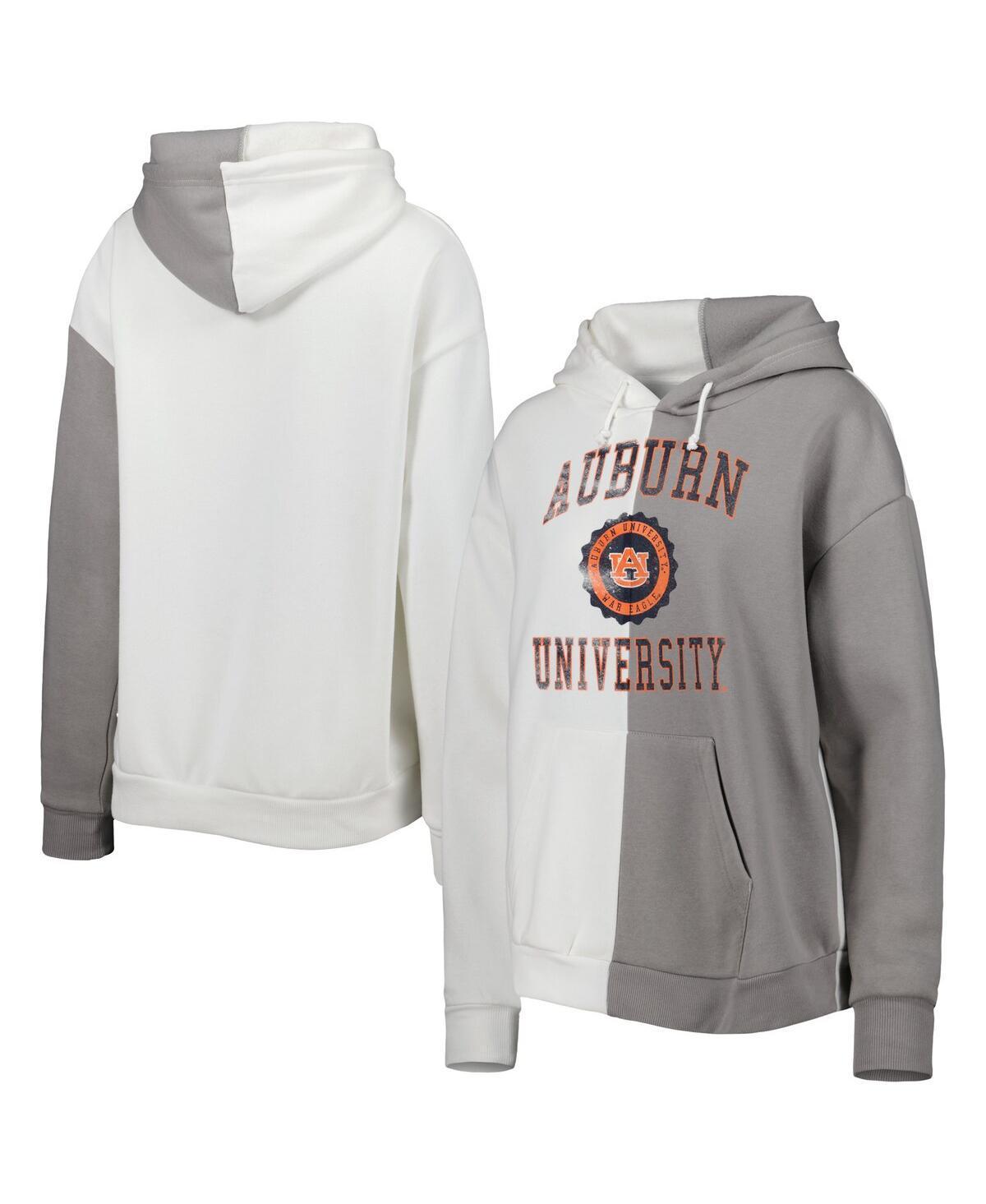 Women's Gameday Couture Gray/White Auburn Tigers Split Pullover Hoodie, Size: Small Product Image