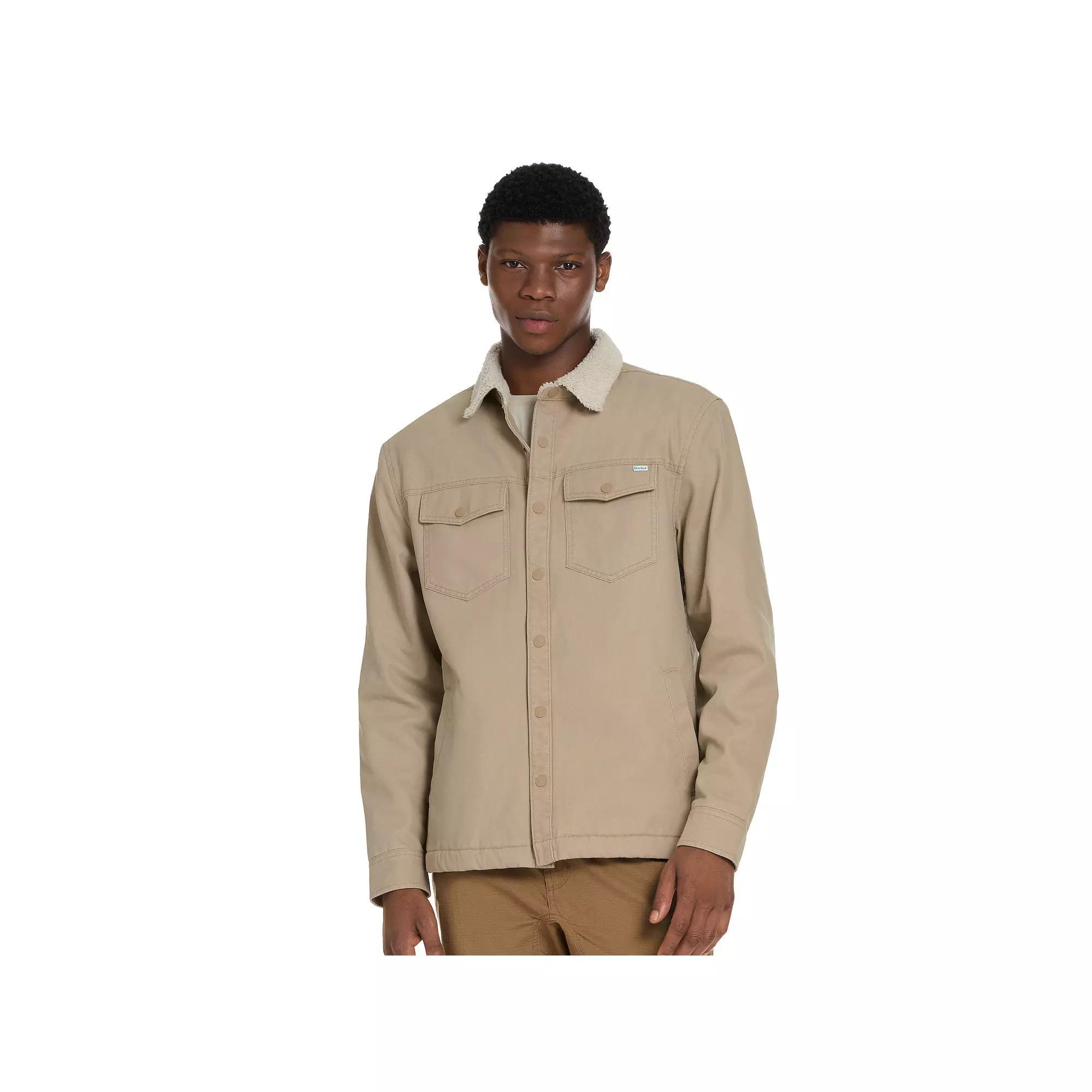 Men's Hurley Canvas Shirt Jacket, Size: XL, Barely Ivory Product Image