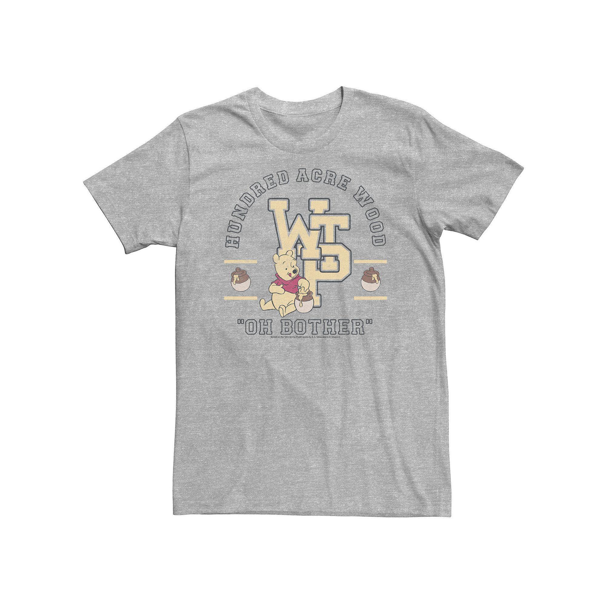 Disney's Winnie The Pooh Big & Tall Hundred Acre Wood Collegiate Tee, Men's, Size: 3XL, Athletic Grey Product Image