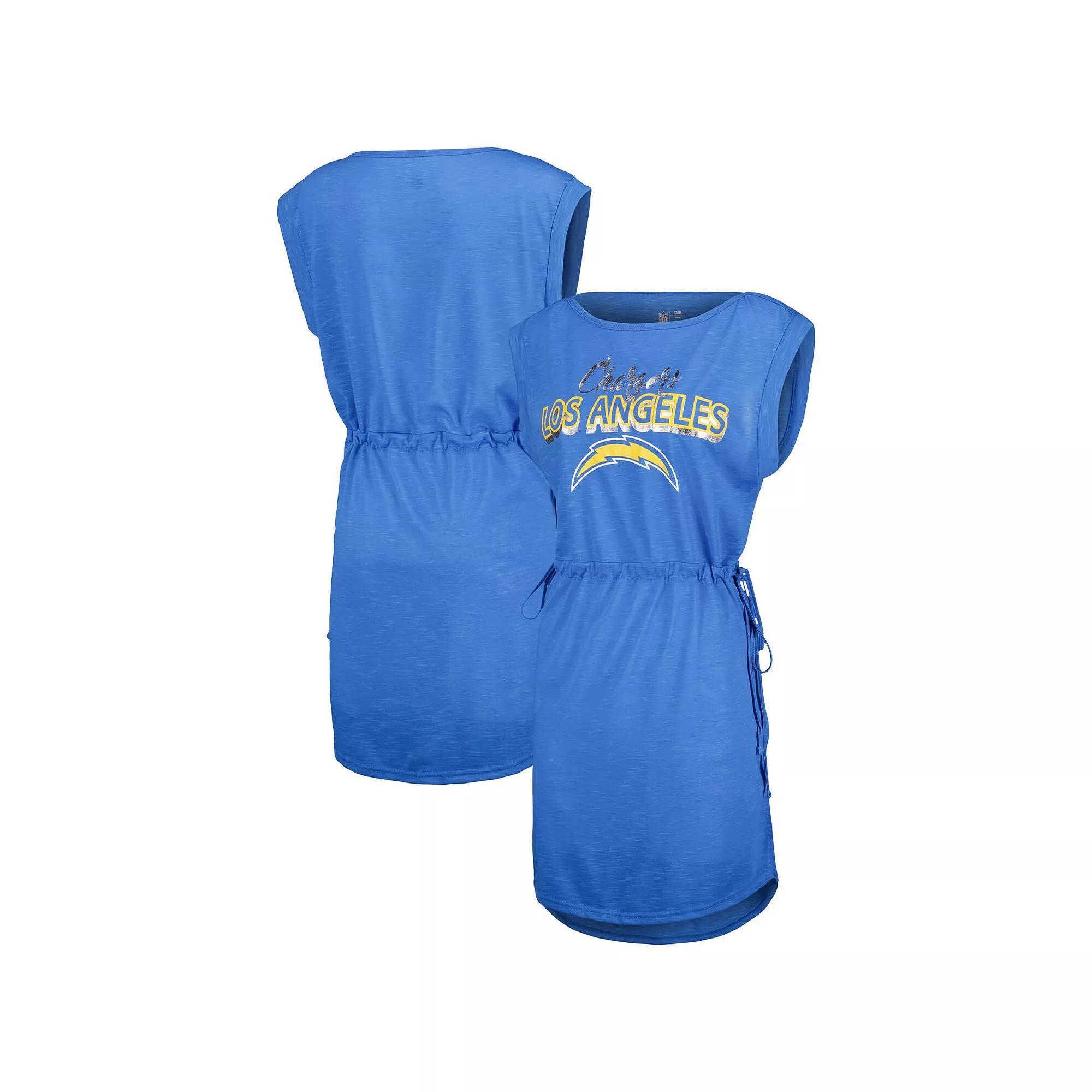 Women's G-III 4Her by Carl Banks Powder Blue Los Angeles Chargers G.O.A.T. Swimsuit Cover-Up, Size: Large, Light Product Image