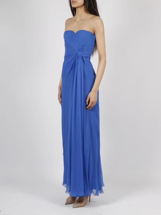 ALBERTA FERRETTI Organic Chiffon Long Dress In Blue Product Image
