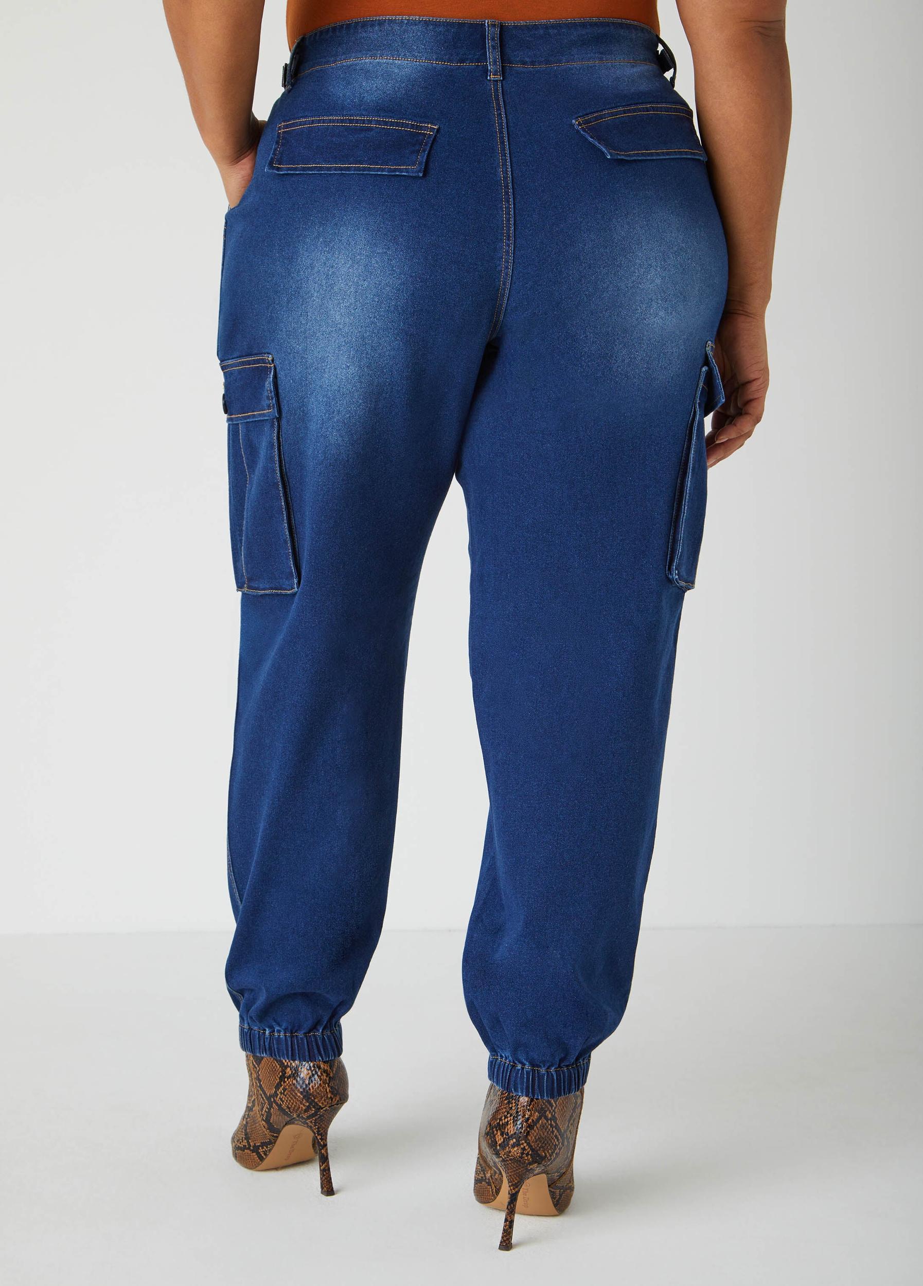 Denim Cargo Joggers Product Image