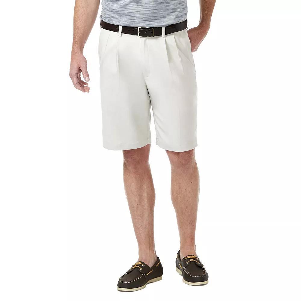 Mens Haggar Cool 18 PRO Straight-Fit Solid Pleated Shorts Product Image