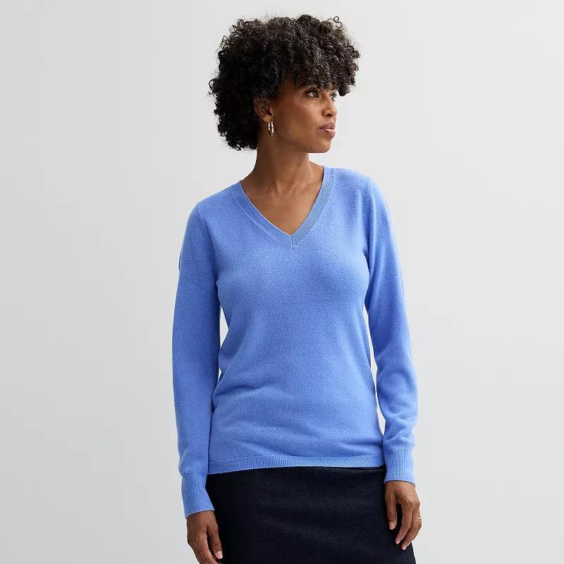 Womens Croft & Barrow The Extra Soft V-Neck Sweater Demure Purple Product Image