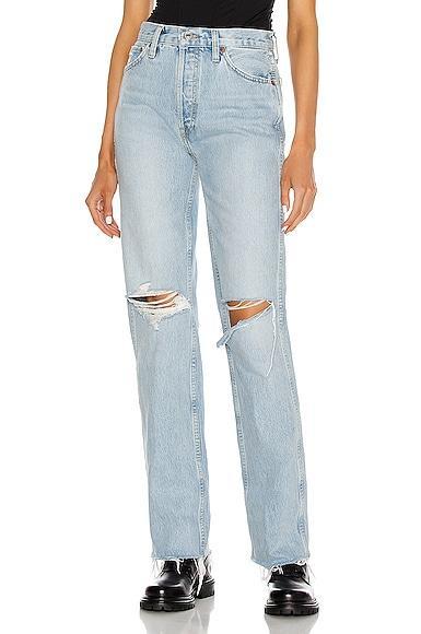 Womens 90s High-Rise Loose Straight Jeans Product Image