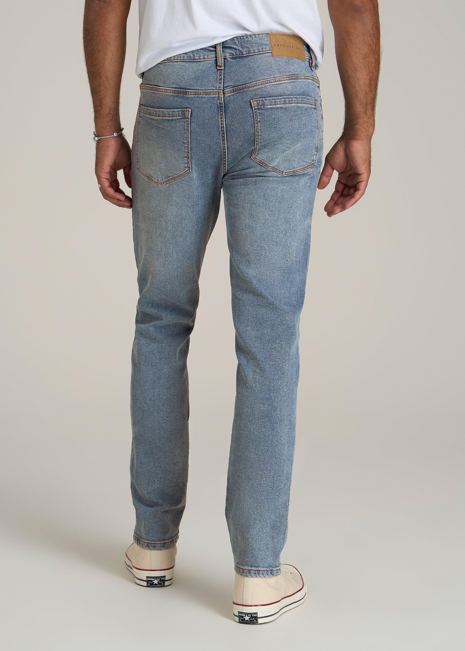A.T. Basics Men's Dylan Slim Fit Jeans for Tall Men in Tufts Blue Product Image