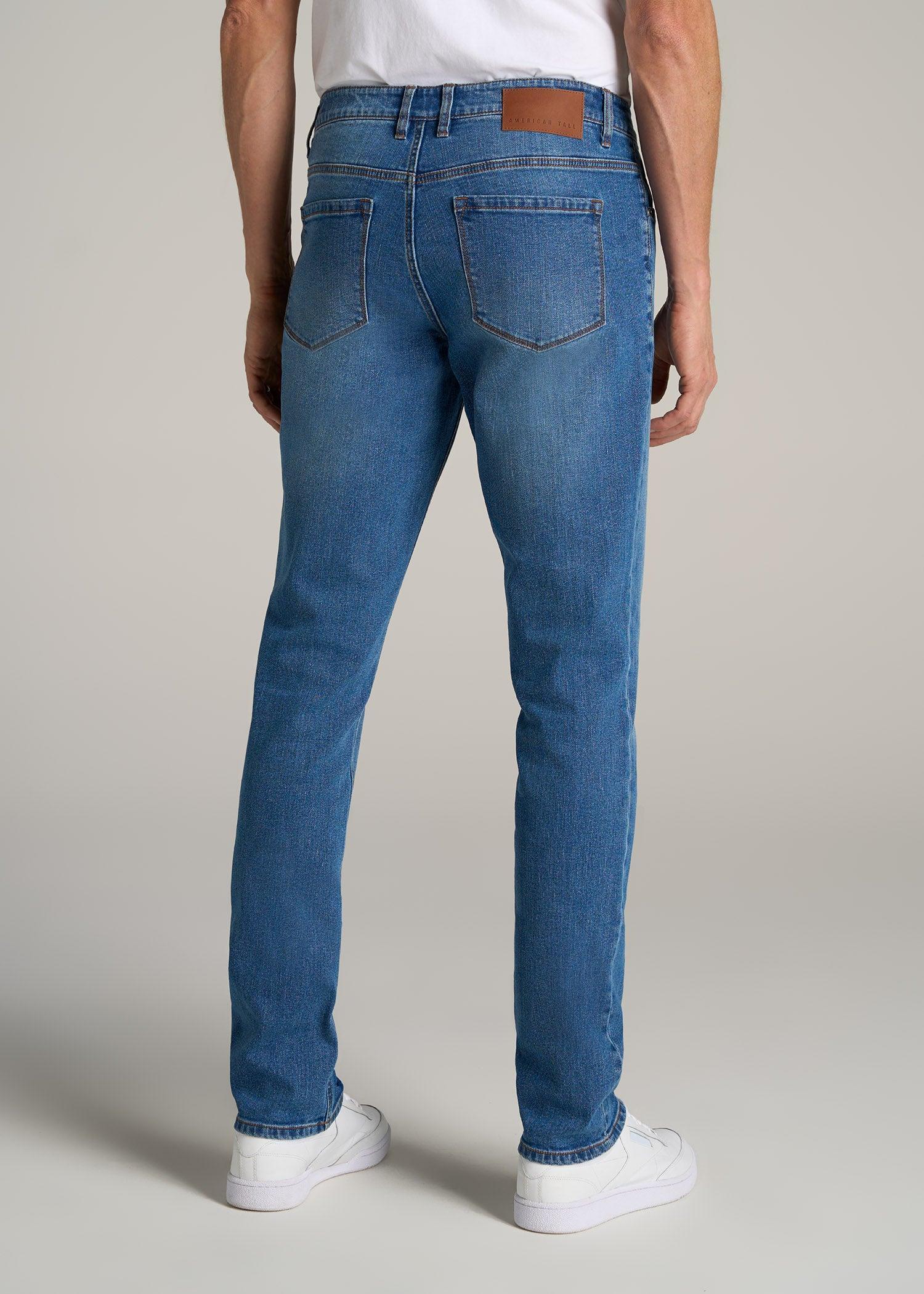 Carman TAPERED Jeans for Tall Men in Classic Mid Blue Product Image