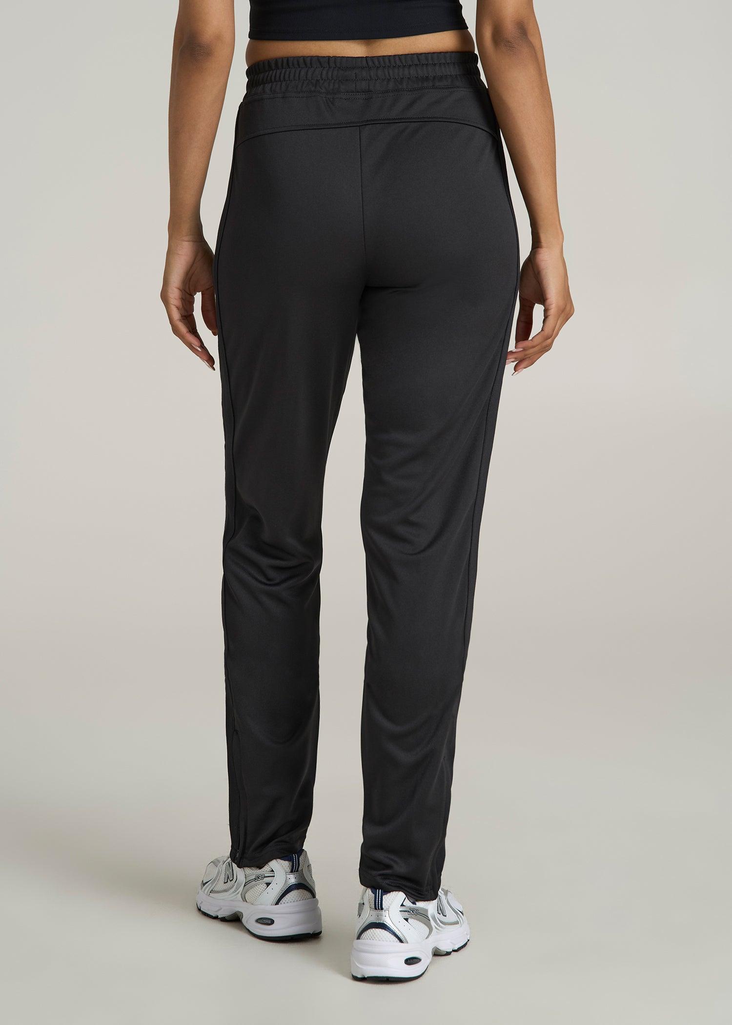 Athletic Stripe Pants for Tall Women in Black And Black Product Image