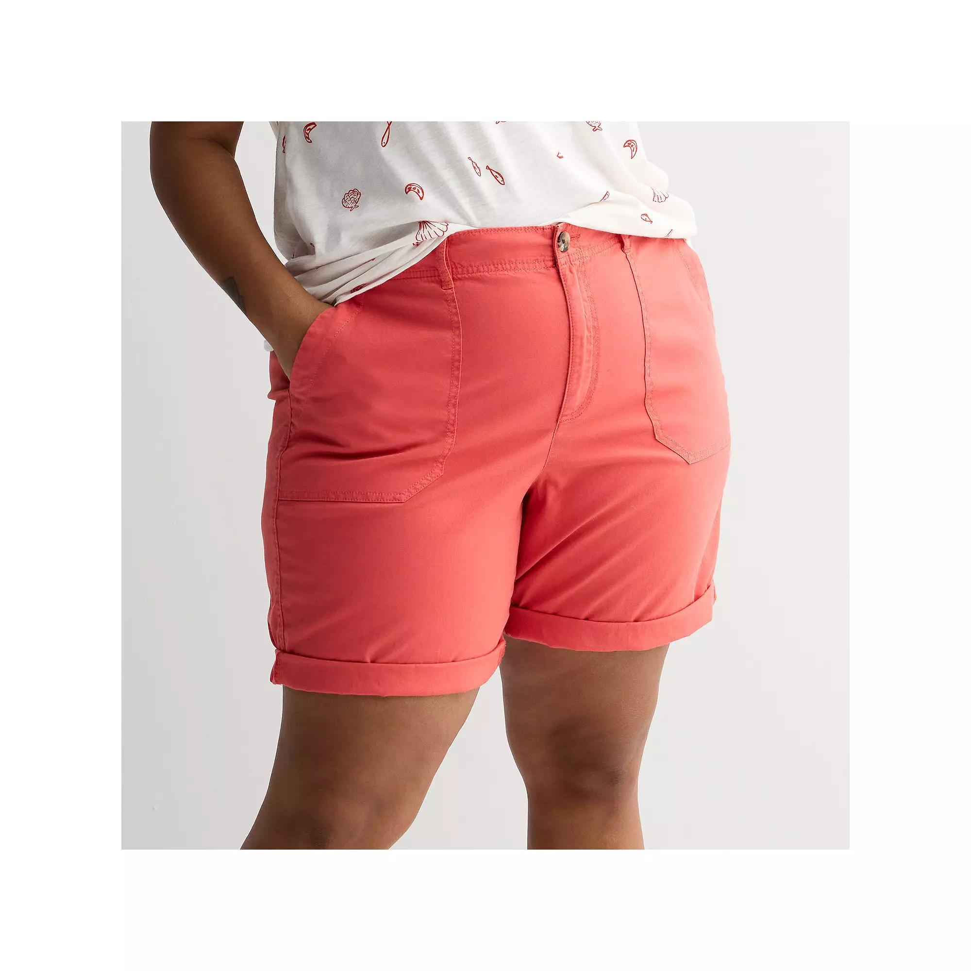 Plus Size Sonoma Goods For Life Utility Bermuda Shorts, Womens Product Image