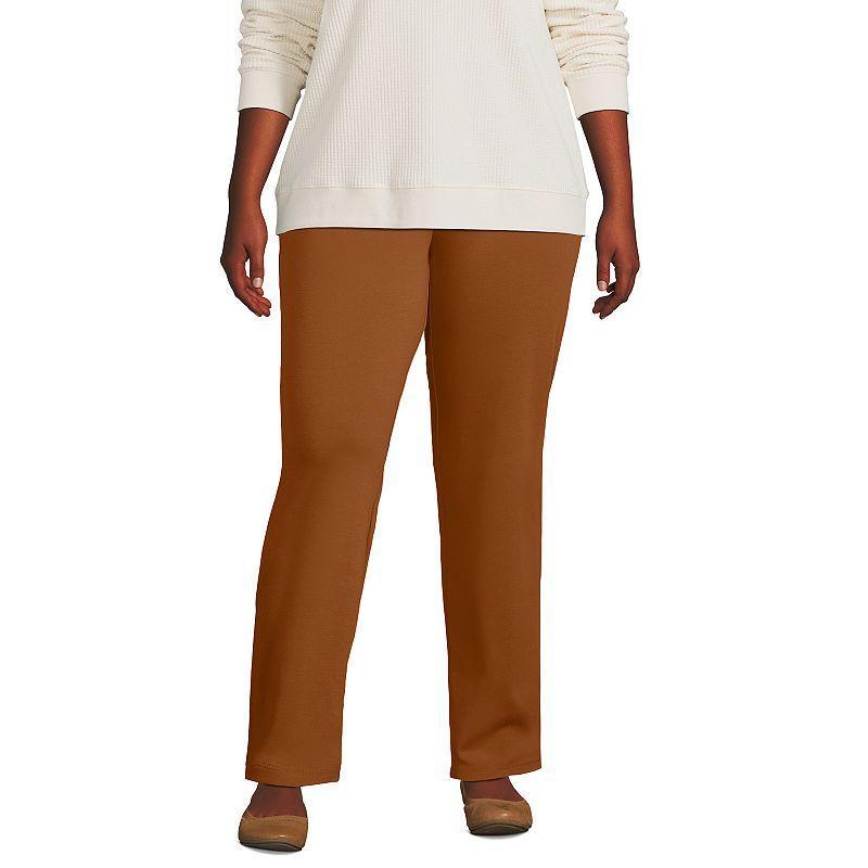 Plus Size Lands' End Sport Knit High-Waist Pull-On Pants, Women's, Size: 3XL, Dark Grey Product Image