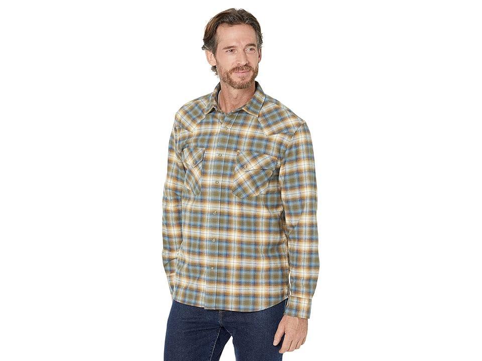 Pendleton Wyatt Shirt (Honey Ginger/Blue Plaid) Men's Clothing Product Image