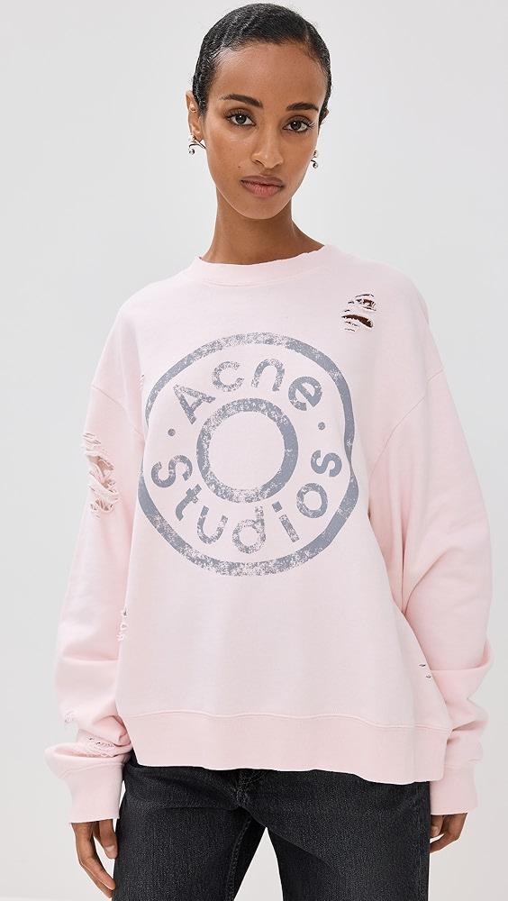 Acne Studios Button Logo Sweatshirt | Shopbop Product Image